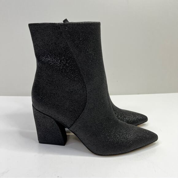 Franco Sarto Vesi heeled ankle boots black sparkle - 7.5 - Picture 3 of 12